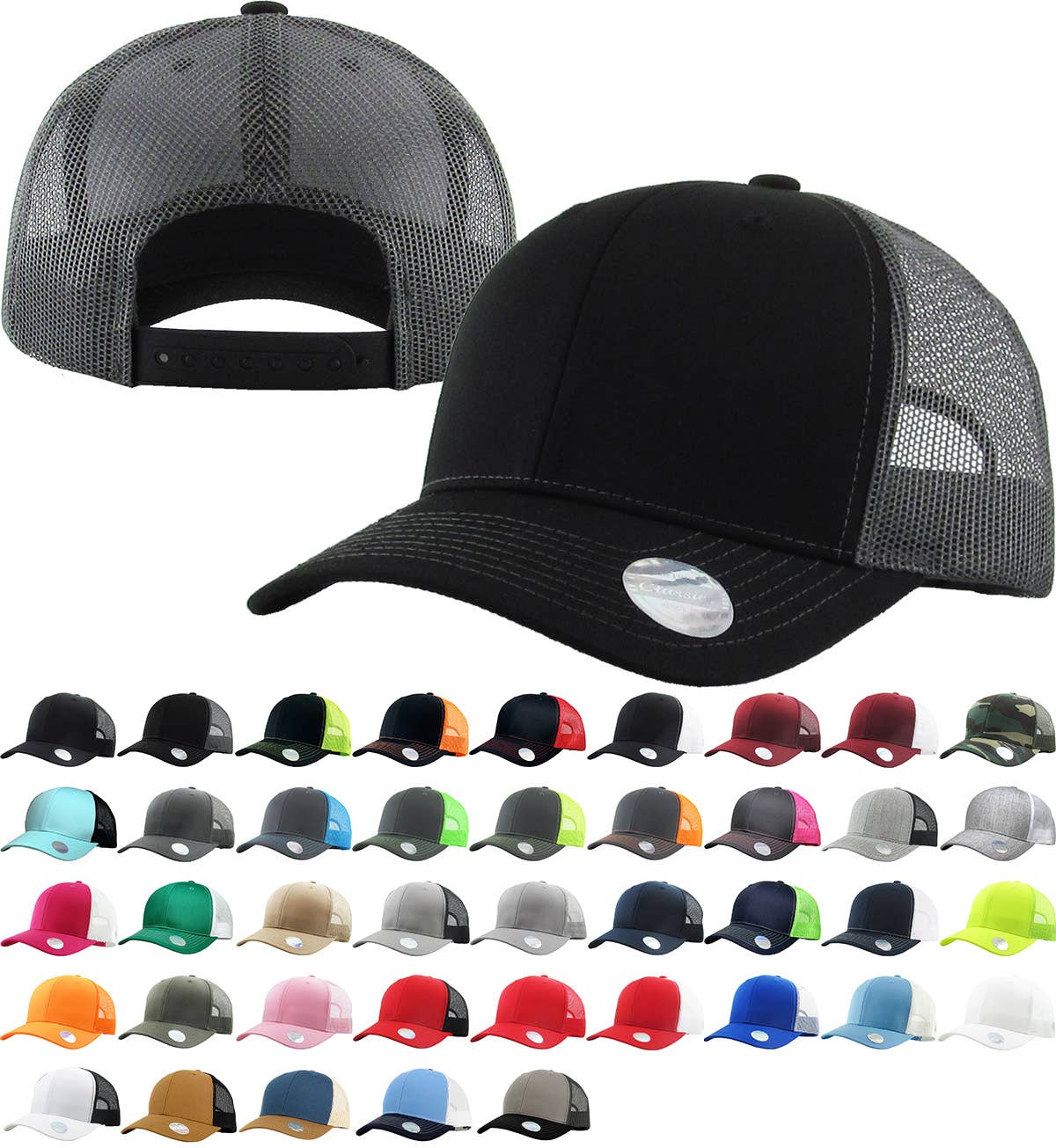 CLASSIC 6 PANEL MESH BACK: LGY-LGY