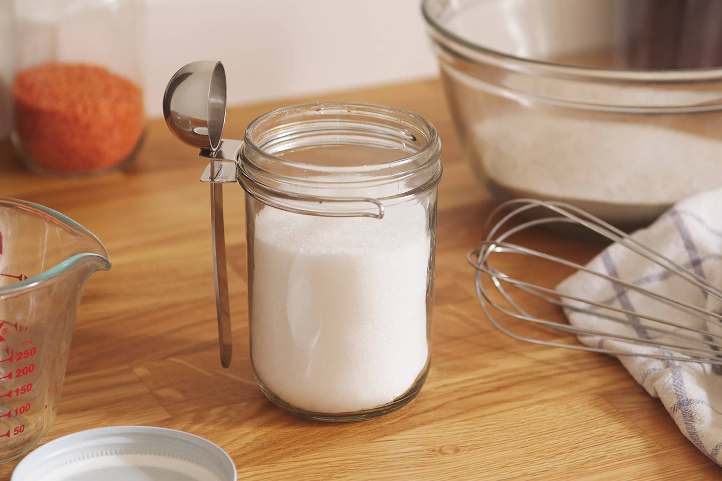 Jarware Coffee Scoop Wide Mouth Mason Jar, Stainless Steel