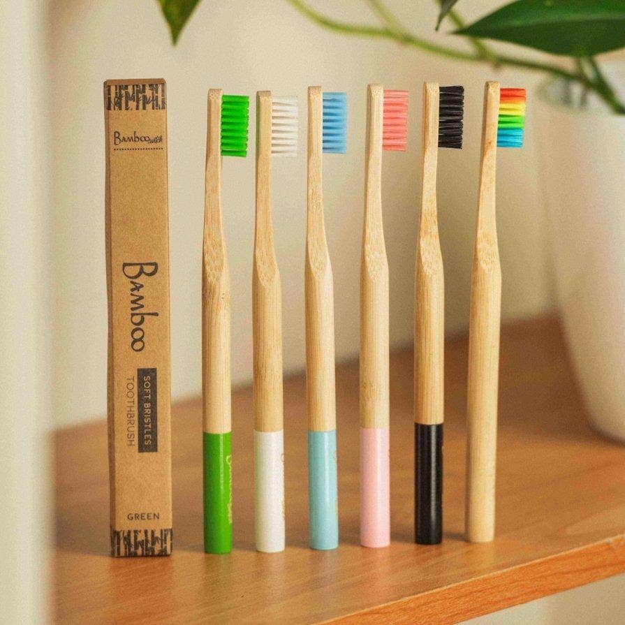 Adult Bamboo Toothbrush : White