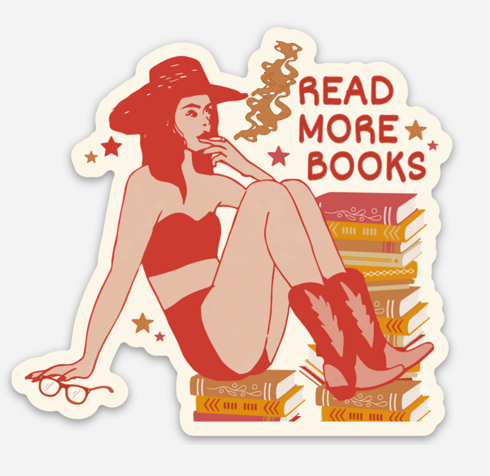 Read More Books Sticker – Cowgirl Style