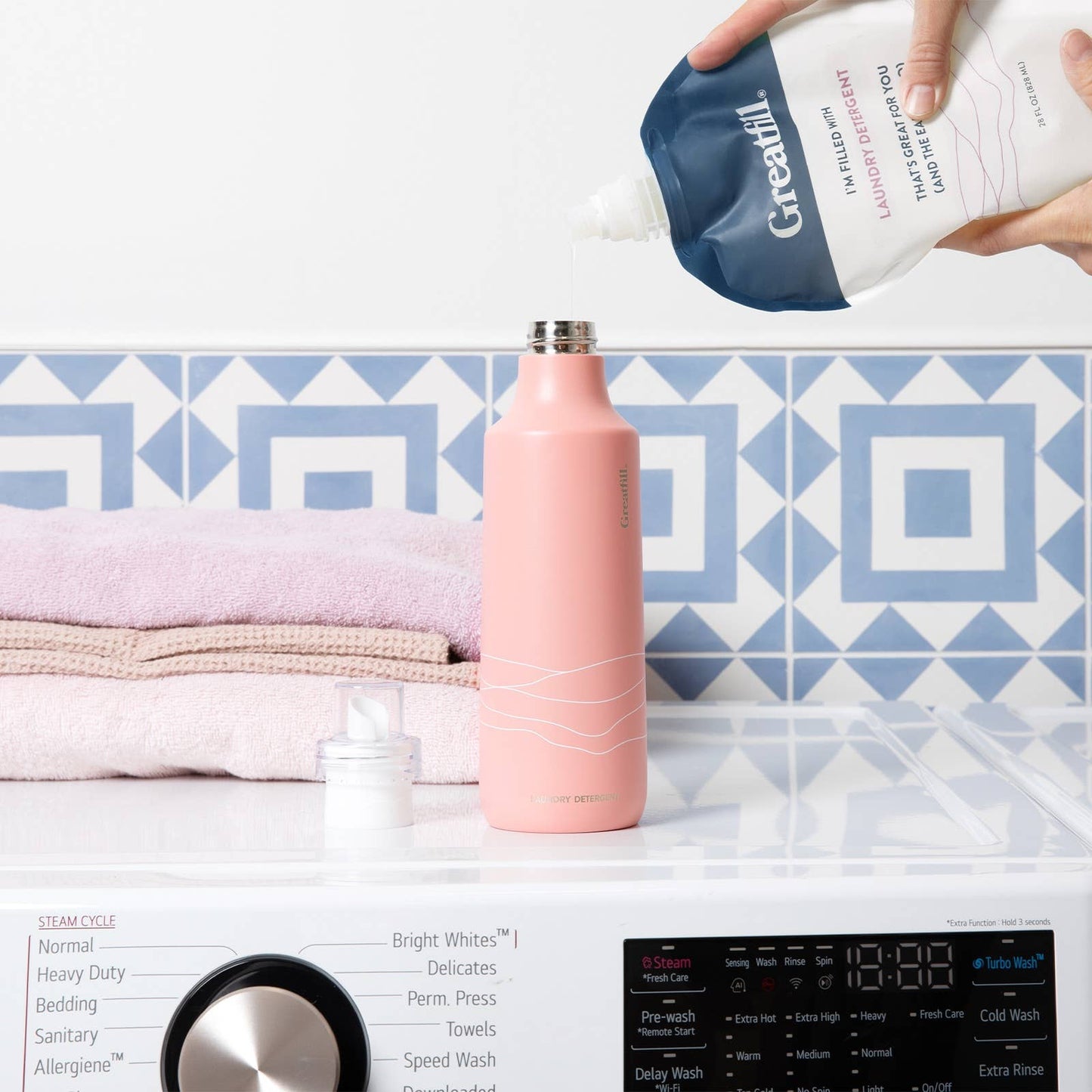 Laundry Detergent Forever Bottle (Empty): Rosemary + Lavender / Pink