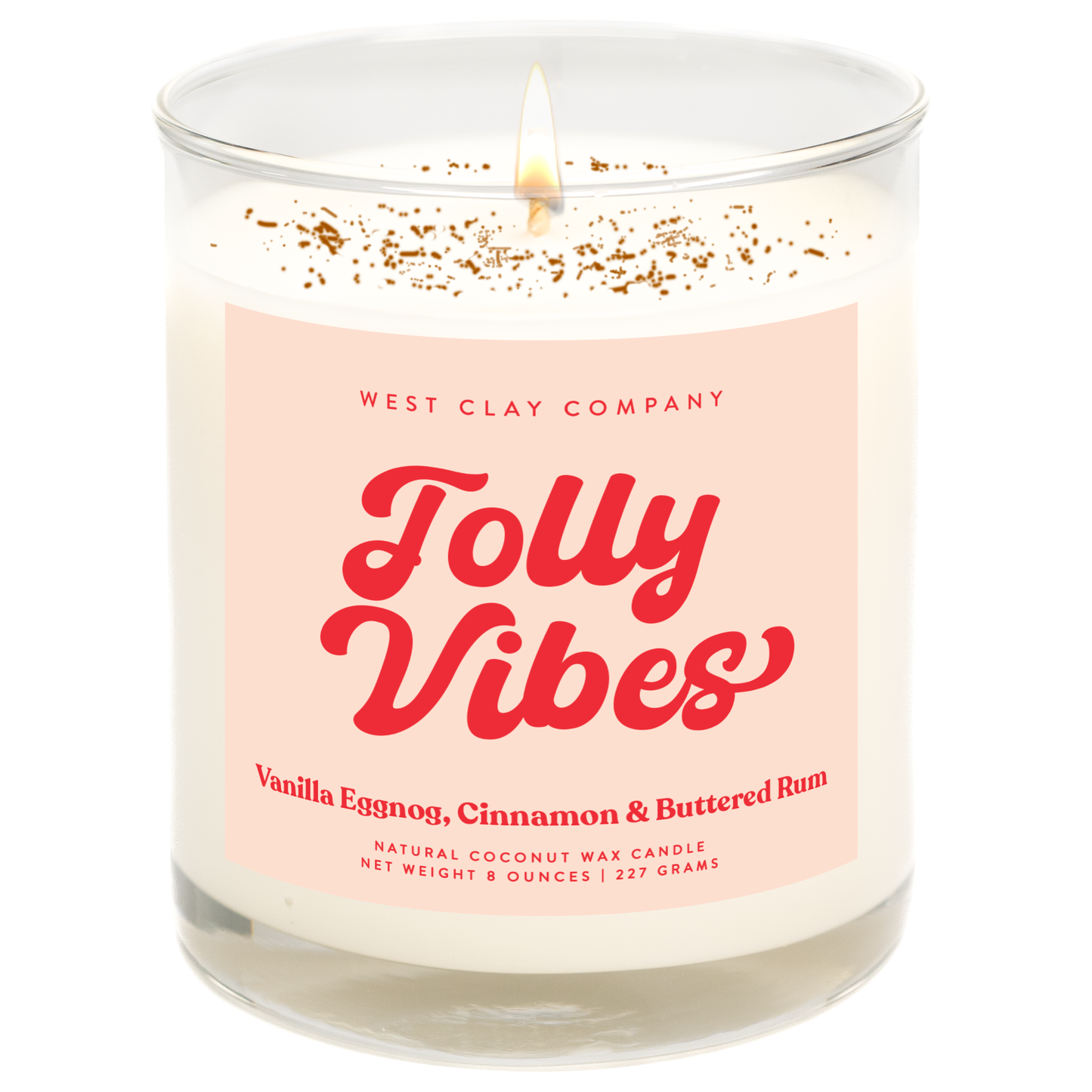 Jolly Vibes Candle - Festive Holiday Christmas Candles: No Gift Box