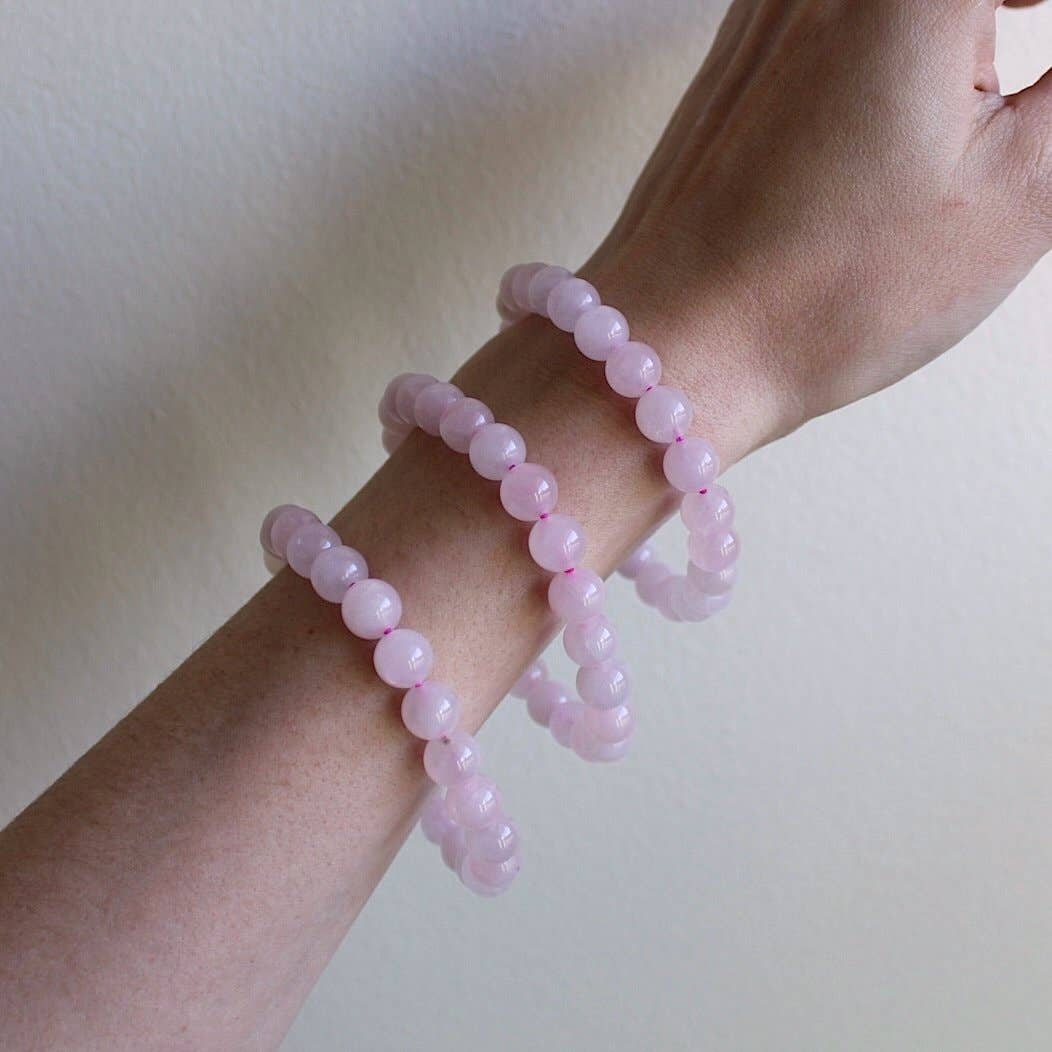 Rose Quartz Bracelet 4mm/6mm/8mm - Crystals & Stones: 4mm