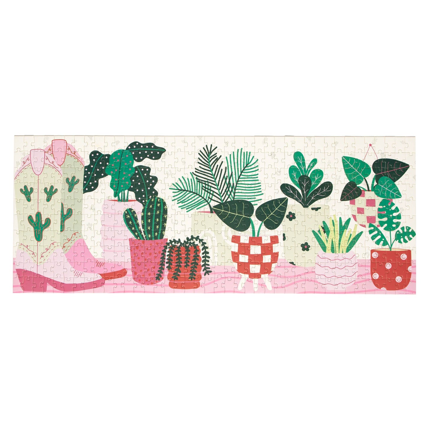 Potted Plants - 400 Piece Panoramic Jigsaw Puzzle