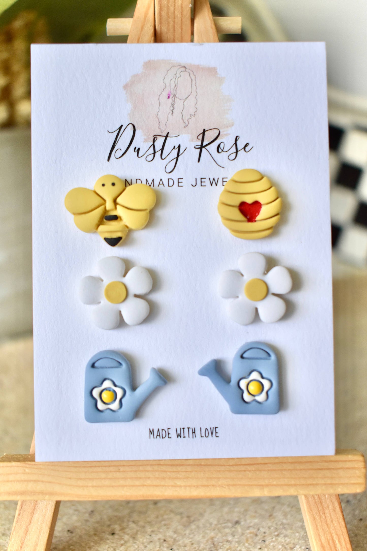Garden Stud Pack- Clay Earrings