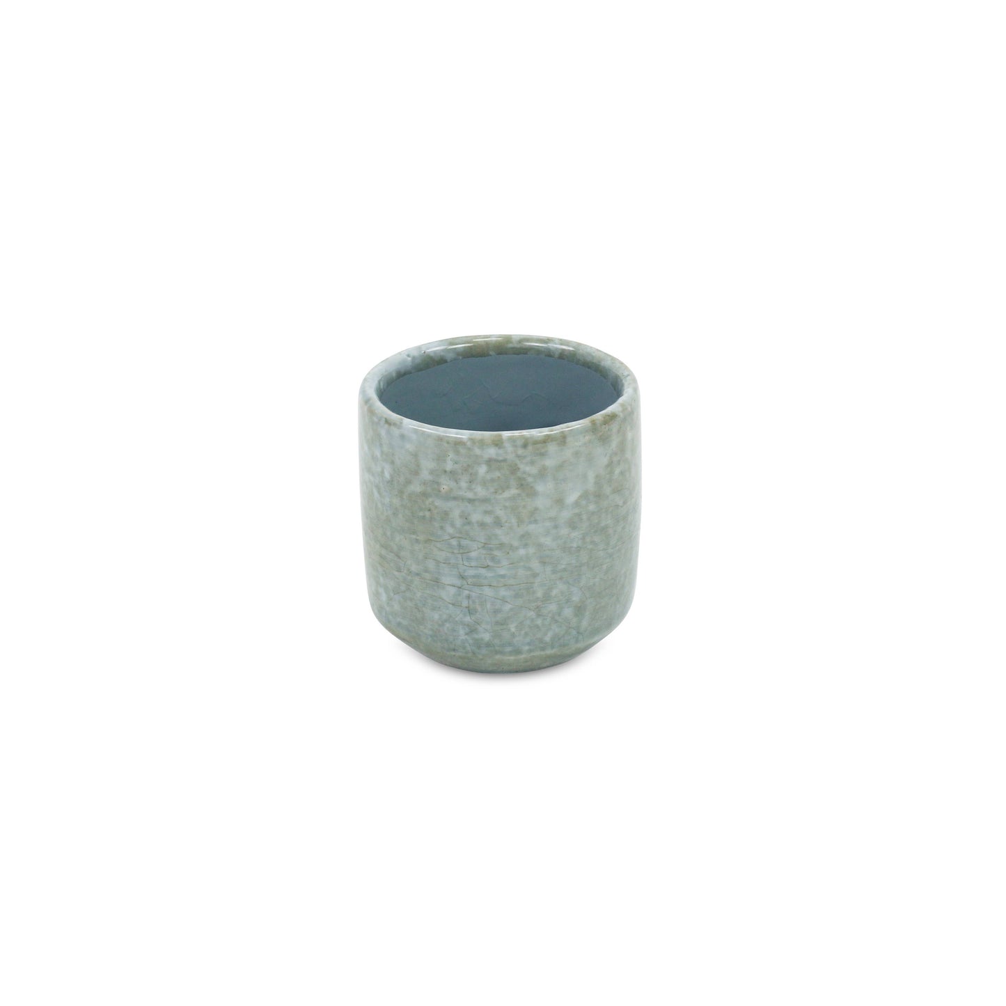 Lavina Mosaic Pattern Gray Ceramic Pot: Small