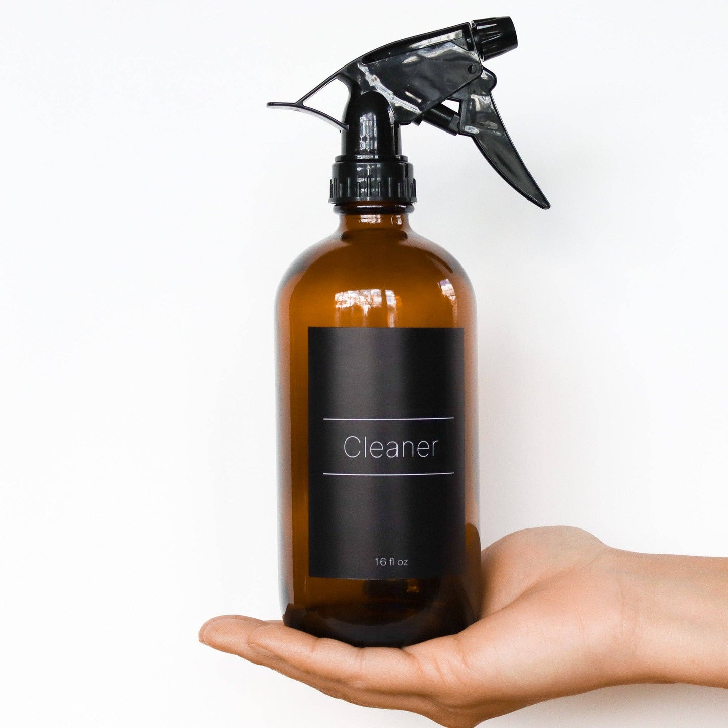 Glass Spray Bottle | 16oz Amber | Cleaner & Room Spray: Glass Spray Bottle
