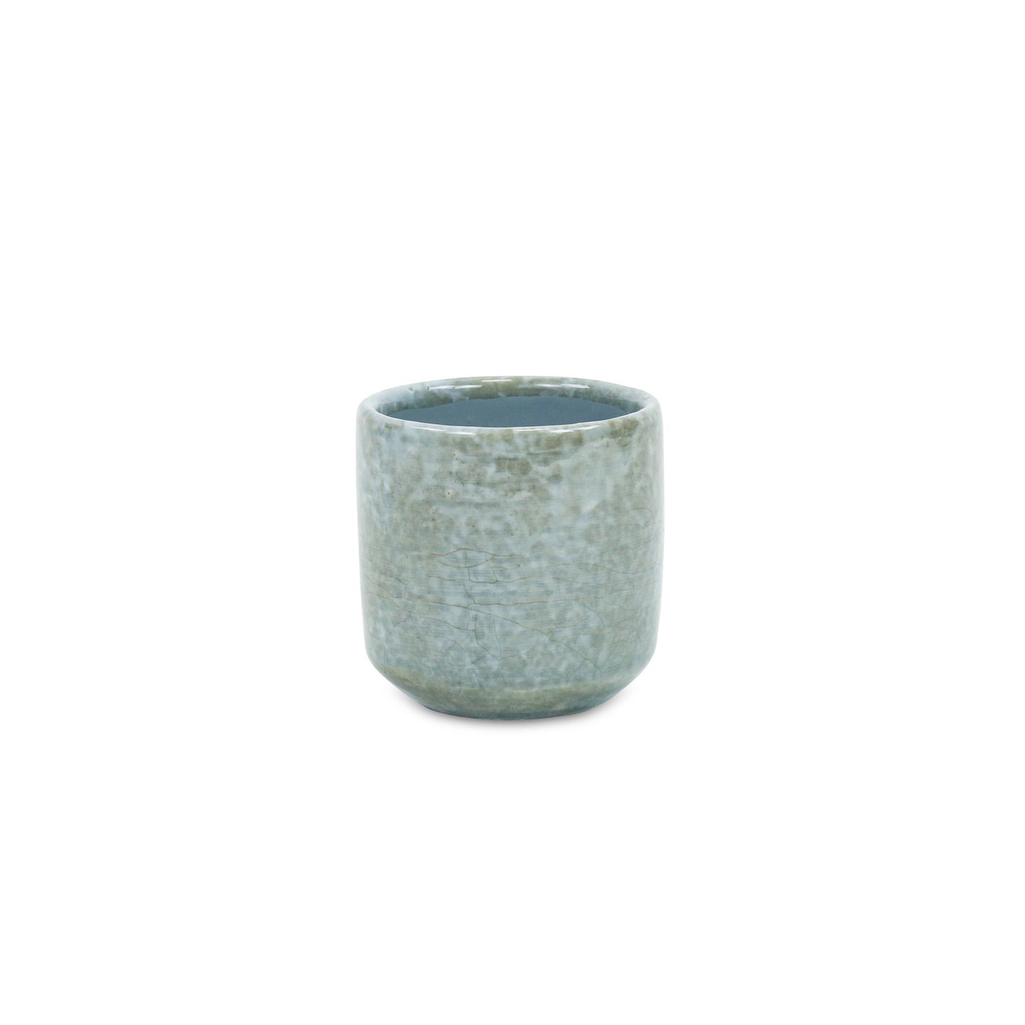 Lavina Mosaic Pattern Gray Ceramic Pot: Large