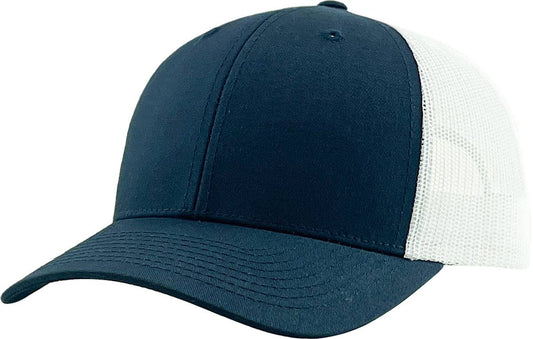 CLASSIC 6 PANEL MESH BACK: NAV-WHT