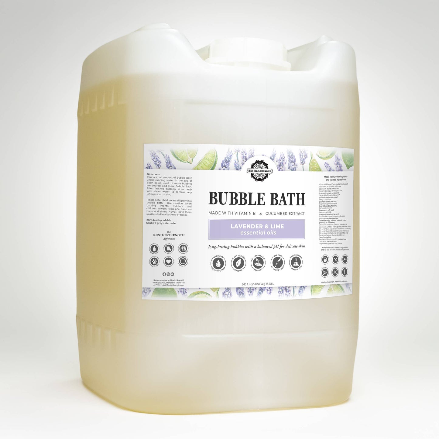Sulfate-Free Bubble Bath for Sensitive Skin | Light Scent: Eucalyptus Mint / Bulk Refill