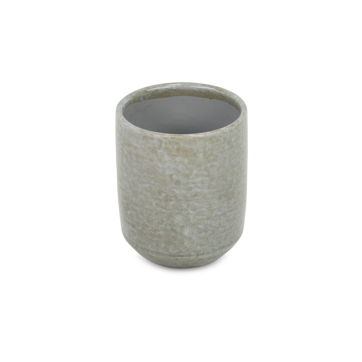 Lavina Mosaic Pattern Gray Ceramic Pot: X-Large