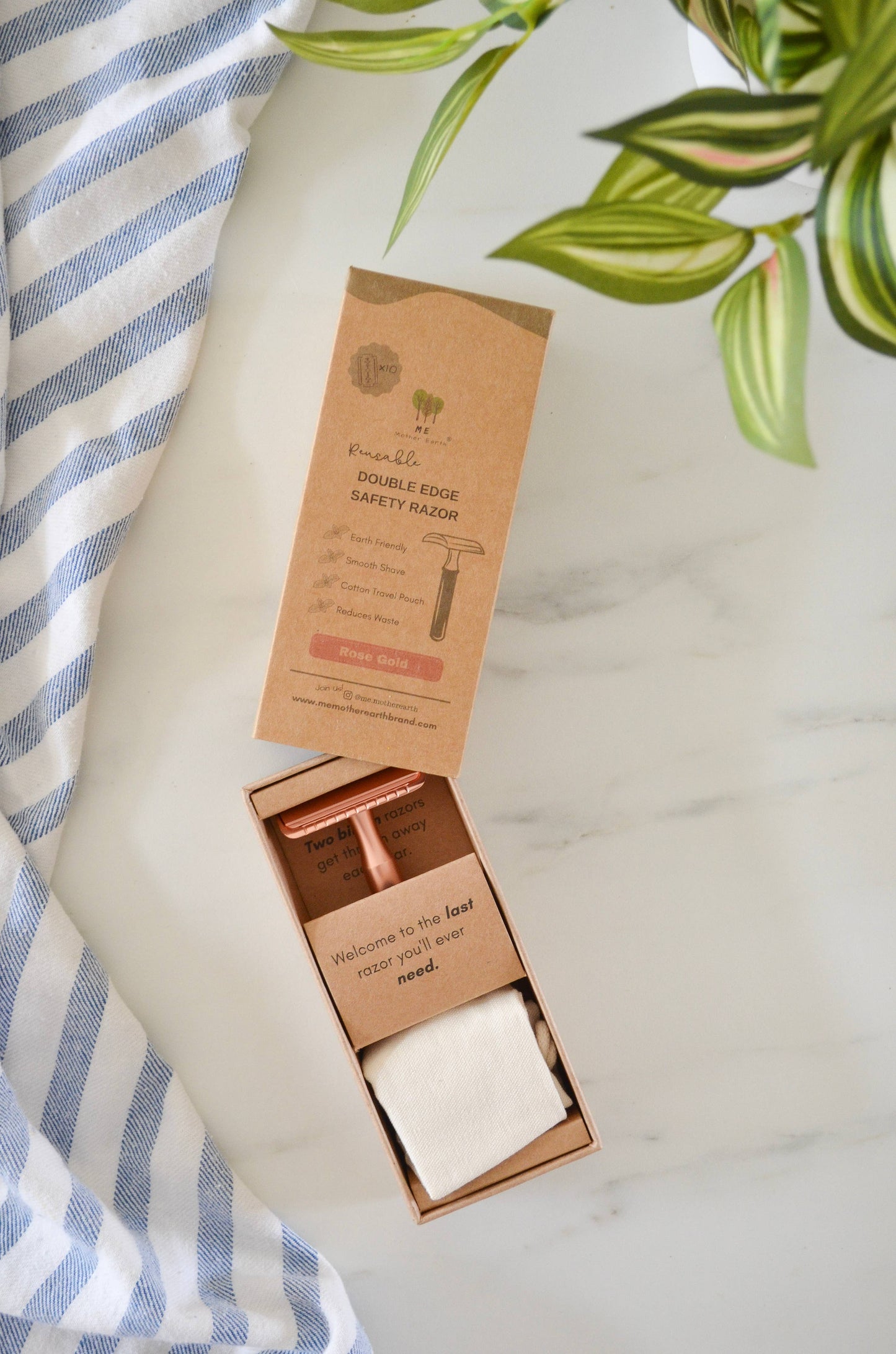 Reusable Double Edge Safety Razor: Silver