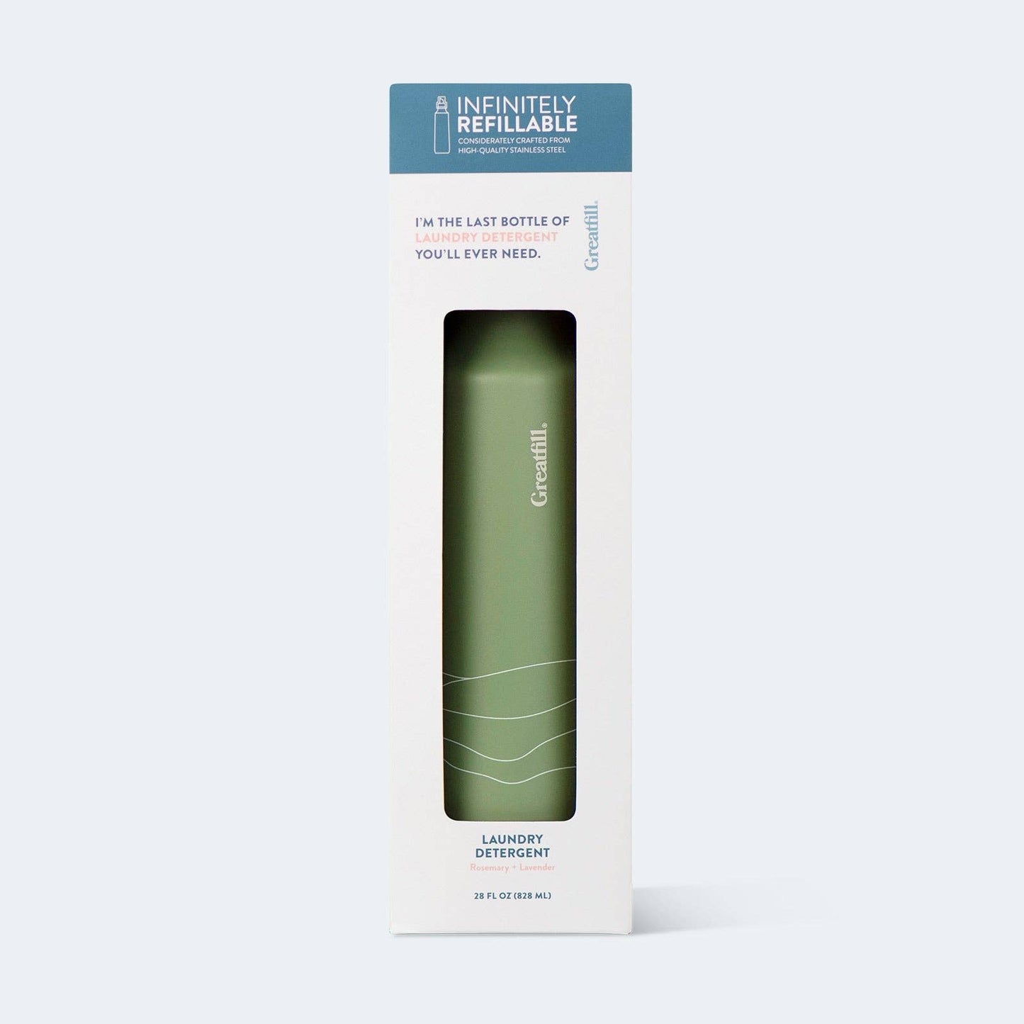 Laundry Detergent Forever Bottle (Empty): Rosemary + Lavender / Pink