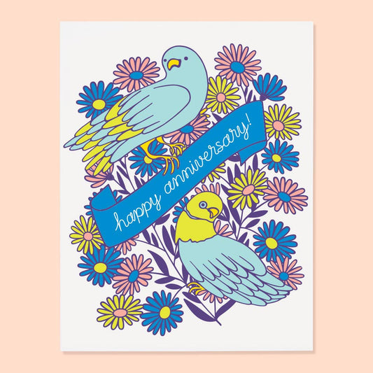 Lovebirds Anniversary Card