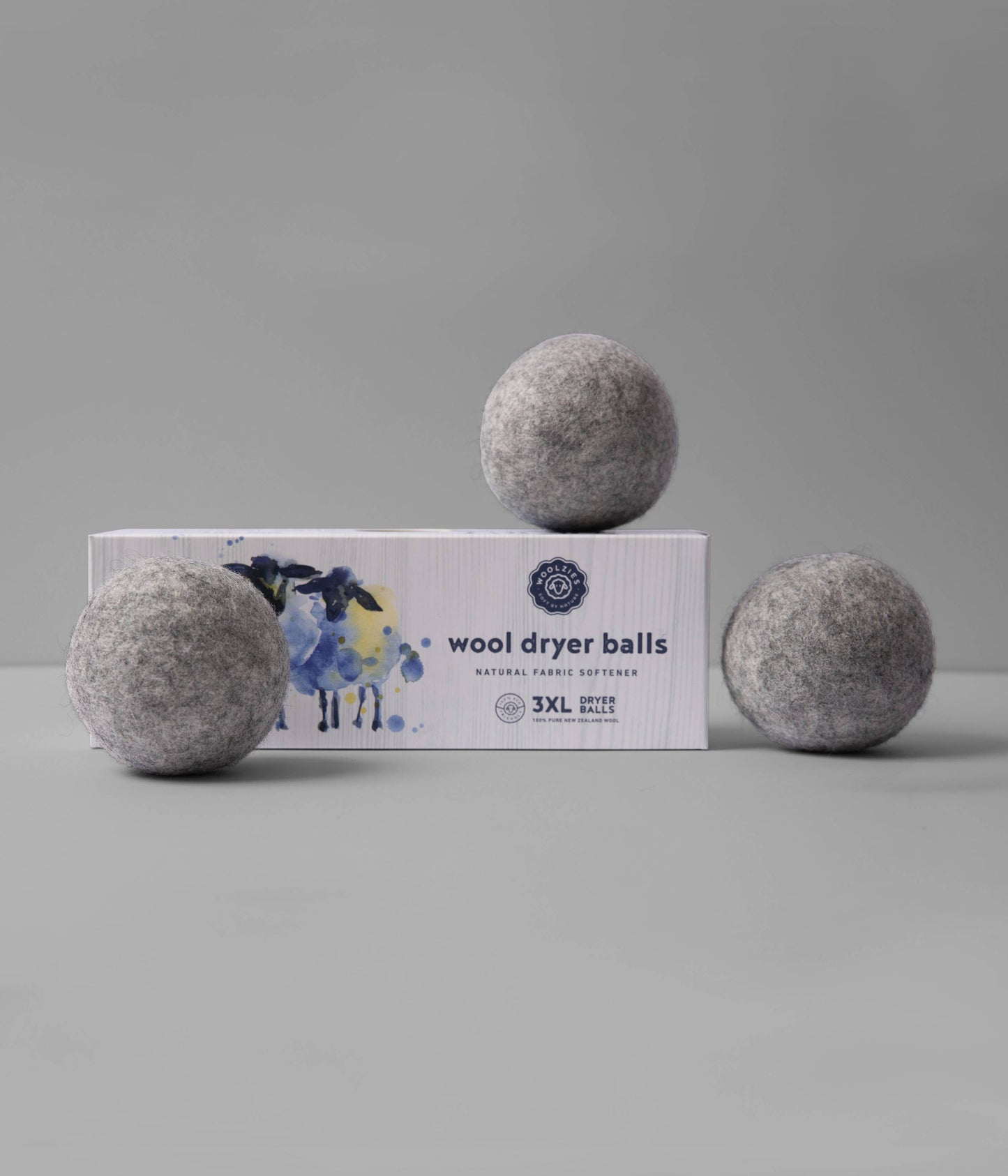 Wool Dryer Balls - Set of 3: Gray