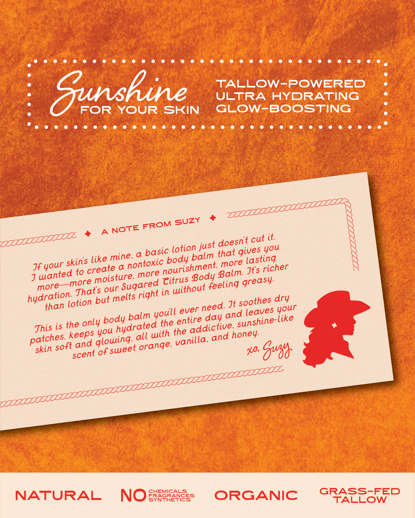 Citrus Vanilla Tallow Body Butter Moisturizer - 100% Natural