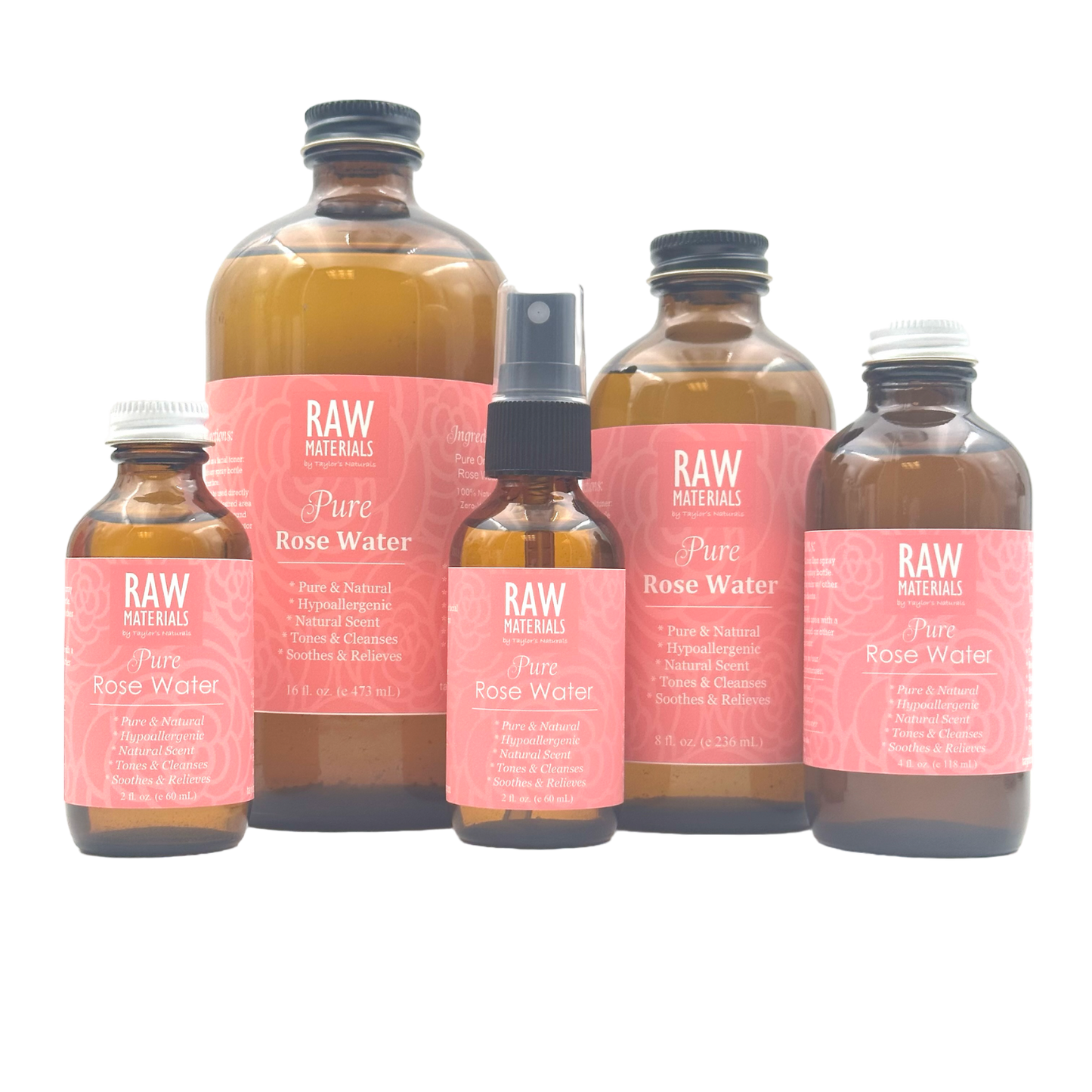 RAW Materials - 100% Pure ORGANIC Rose Water -Bulk refill