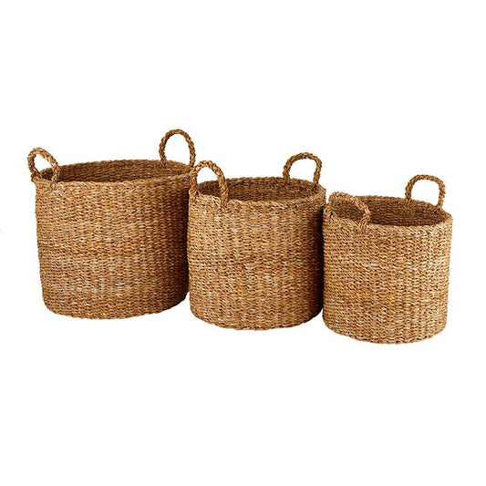 Large Seagrass Basket - Round Cylinder
