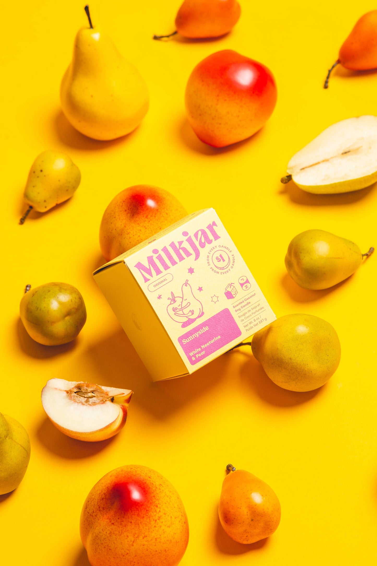 Sunnyside - Pear & Nectarine Coconut Soy 8 oz Candle