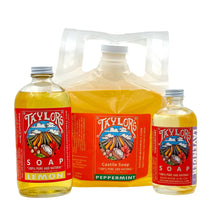 Load image into Gallery viewer, Liquid Castile Soap * ALL Purpose * All Natural - 1 Gallon: Orange refill bulk
