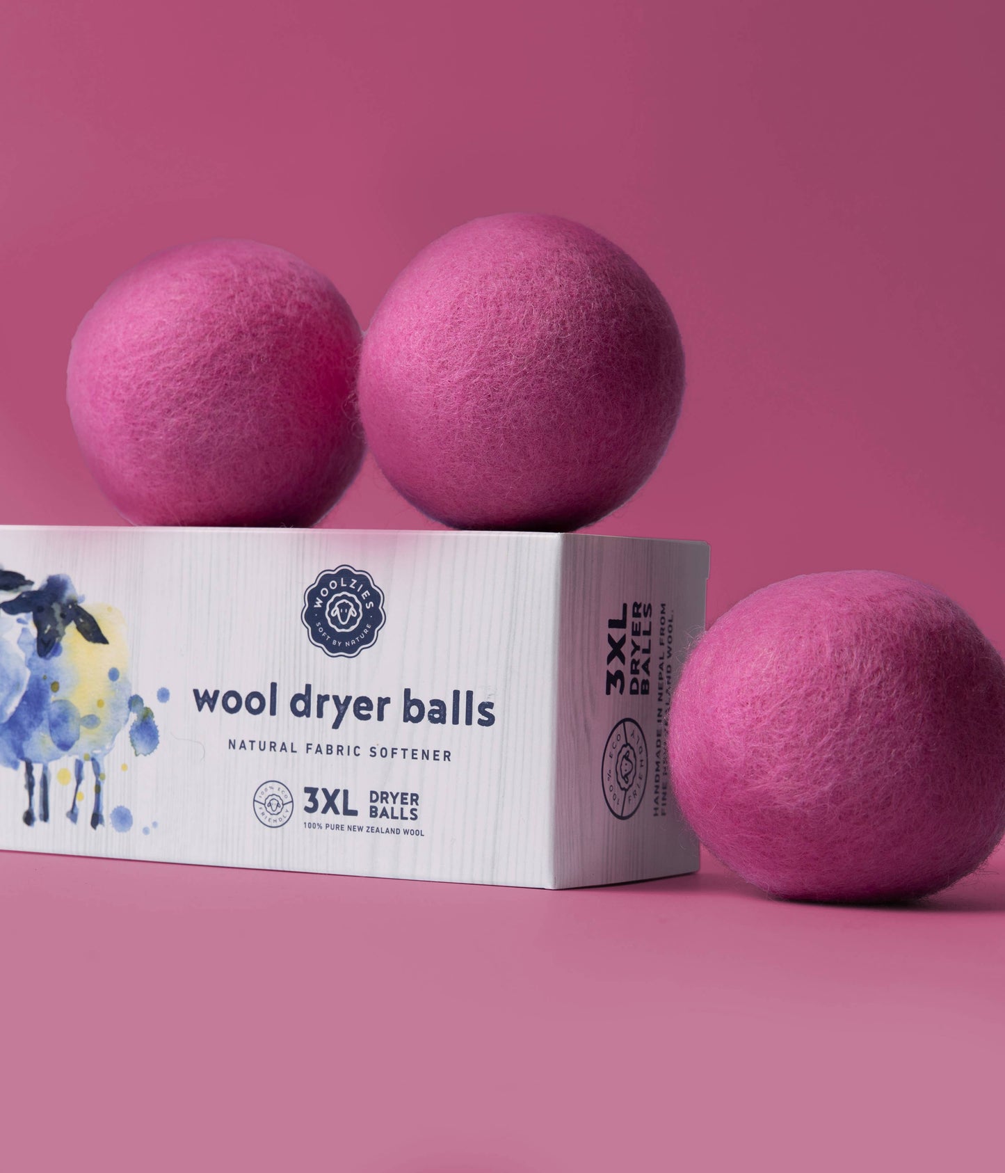 Wool Dryer Balls - Set of 3: Gray