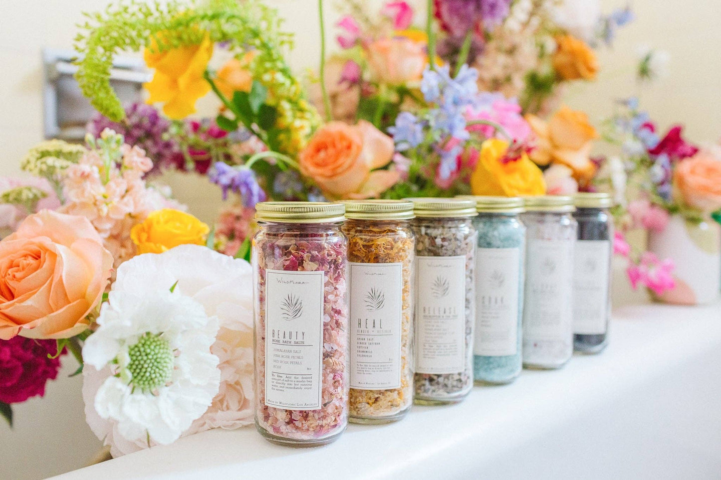 WildFlora Bath Salts: Floral, Heal, Release, Beauty