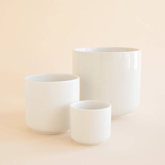 Charlie Pot | White 4.5" & 6.75": 6.75 inch