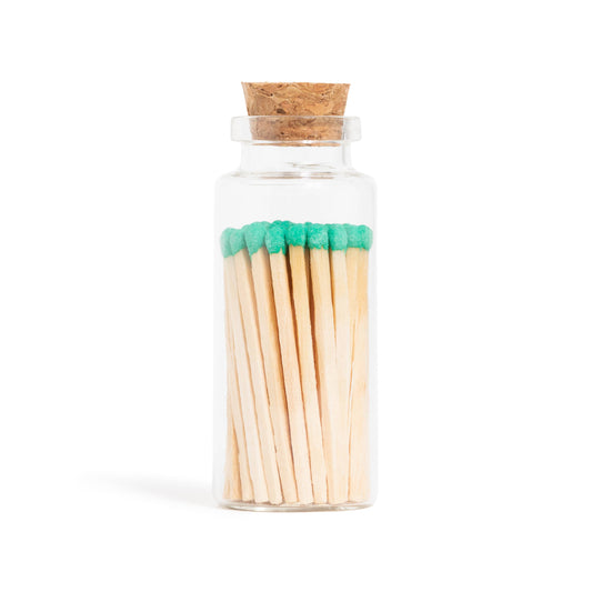 Melon Green Matches in Medium Corked Vial