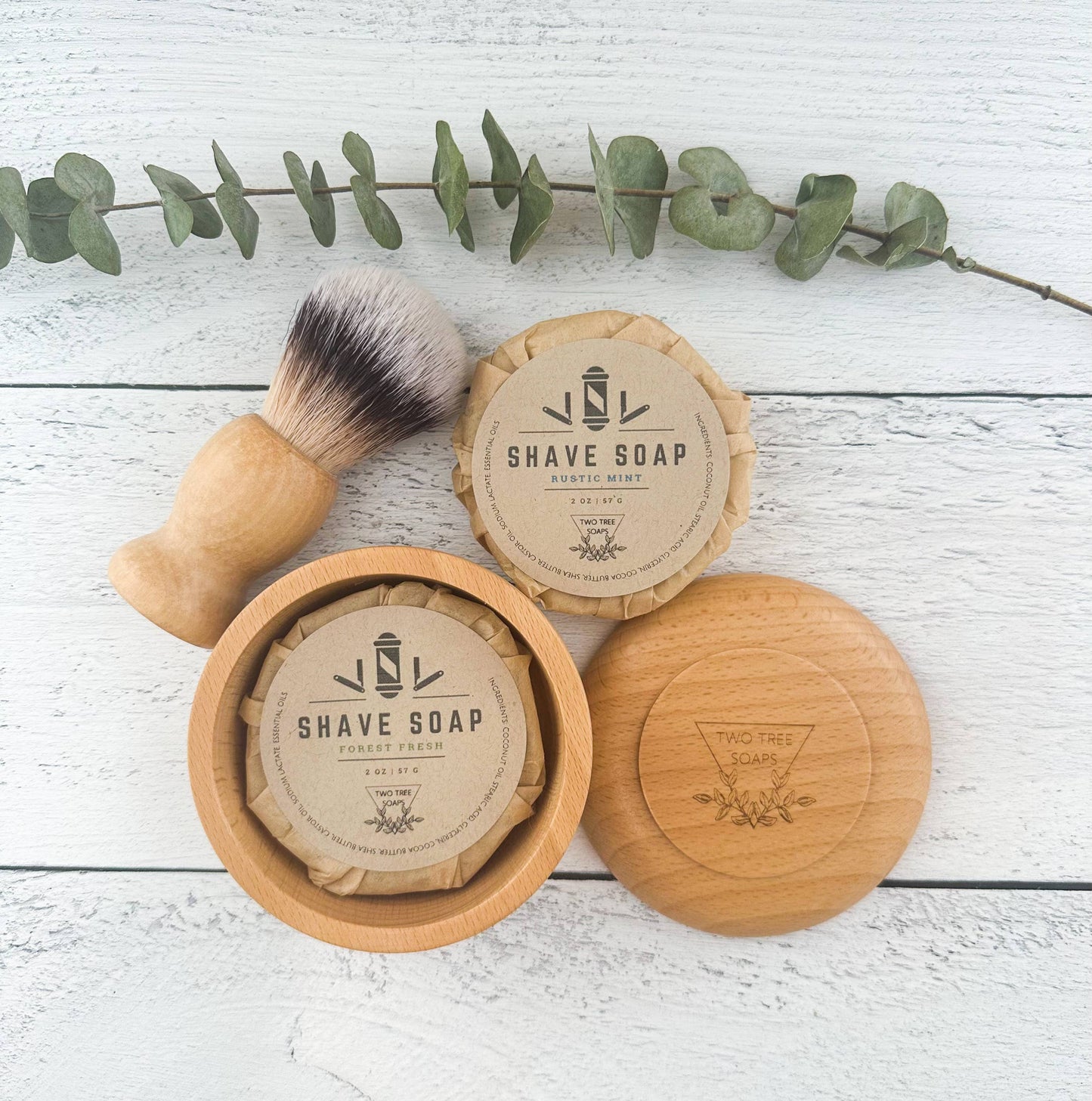 Natural Handmade Shave Soap - Rustic Mint