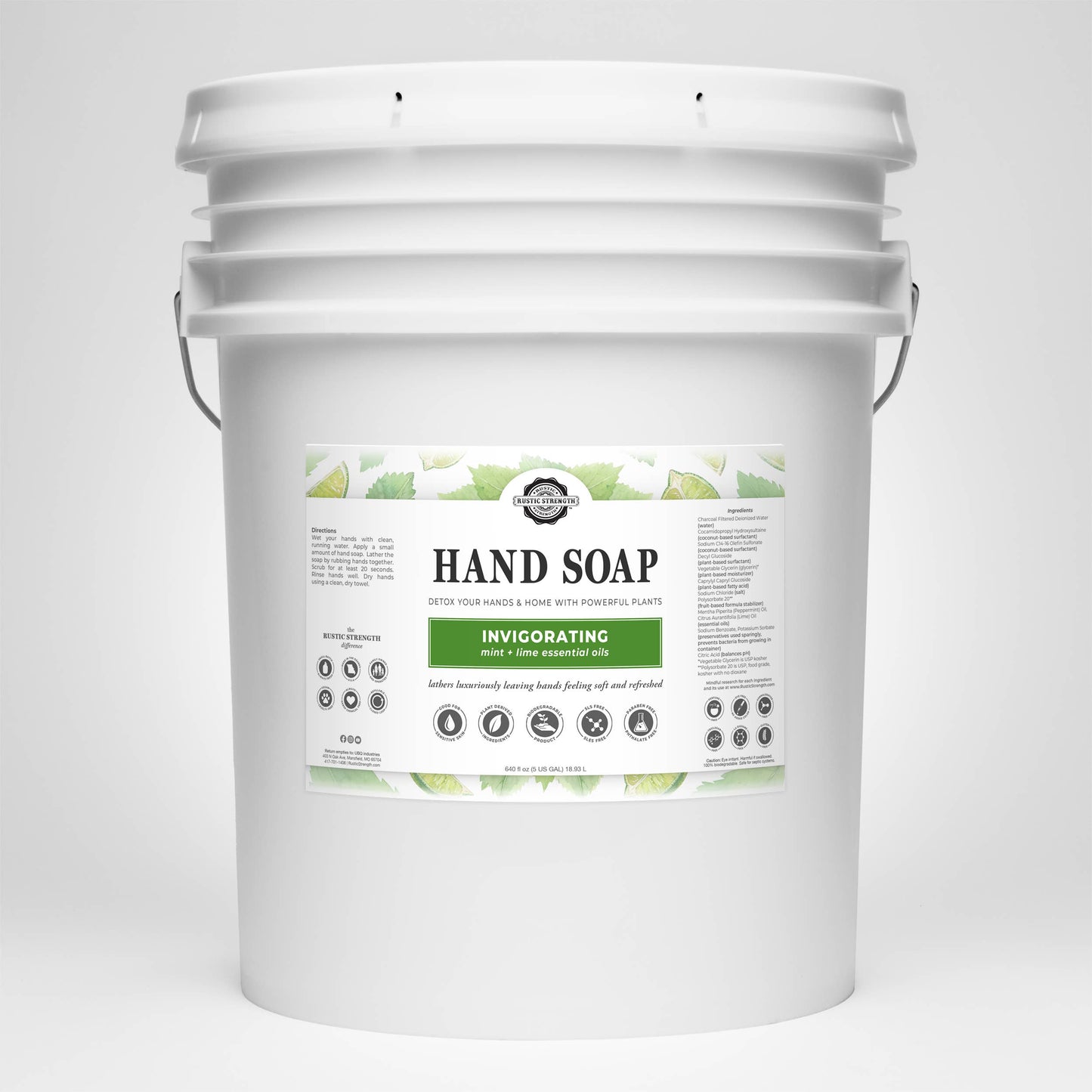 Plant-Based Hand Soap Non-Drying Hypoallergenic Sensitive refill bulk: Citrus Bliss (lemon/orange) / Gallon Glass Jug