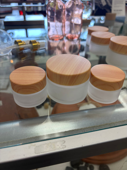 Small Glass cosmetic container