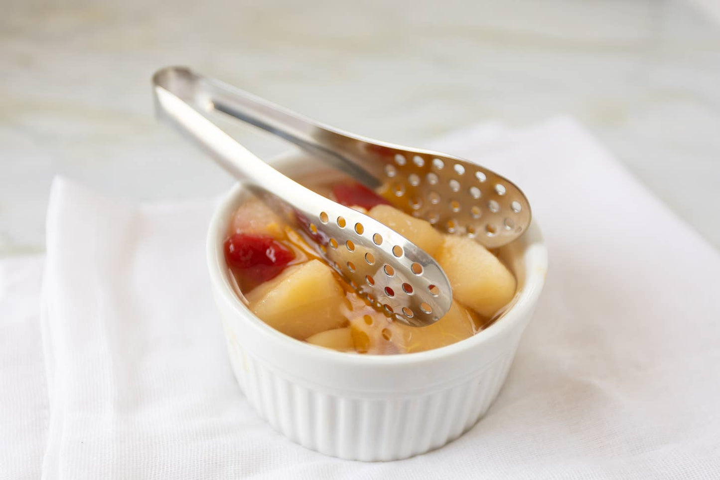 Fox Run Stainless Steel Mini Straining Tongs, 5"