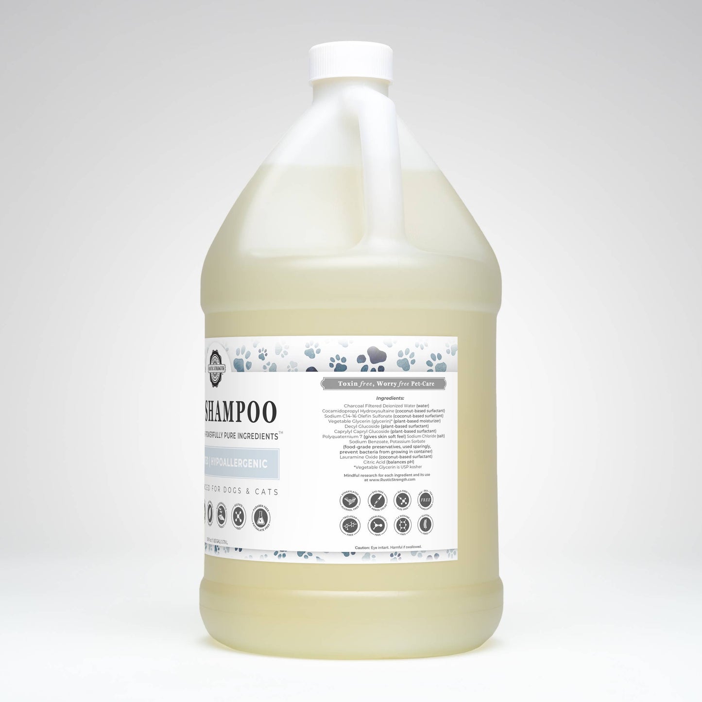Pet Shampoo | Soothing + Deodorizing: Unscented | Hypoallergenic / Bulk Refill Gallon Glass Jug
