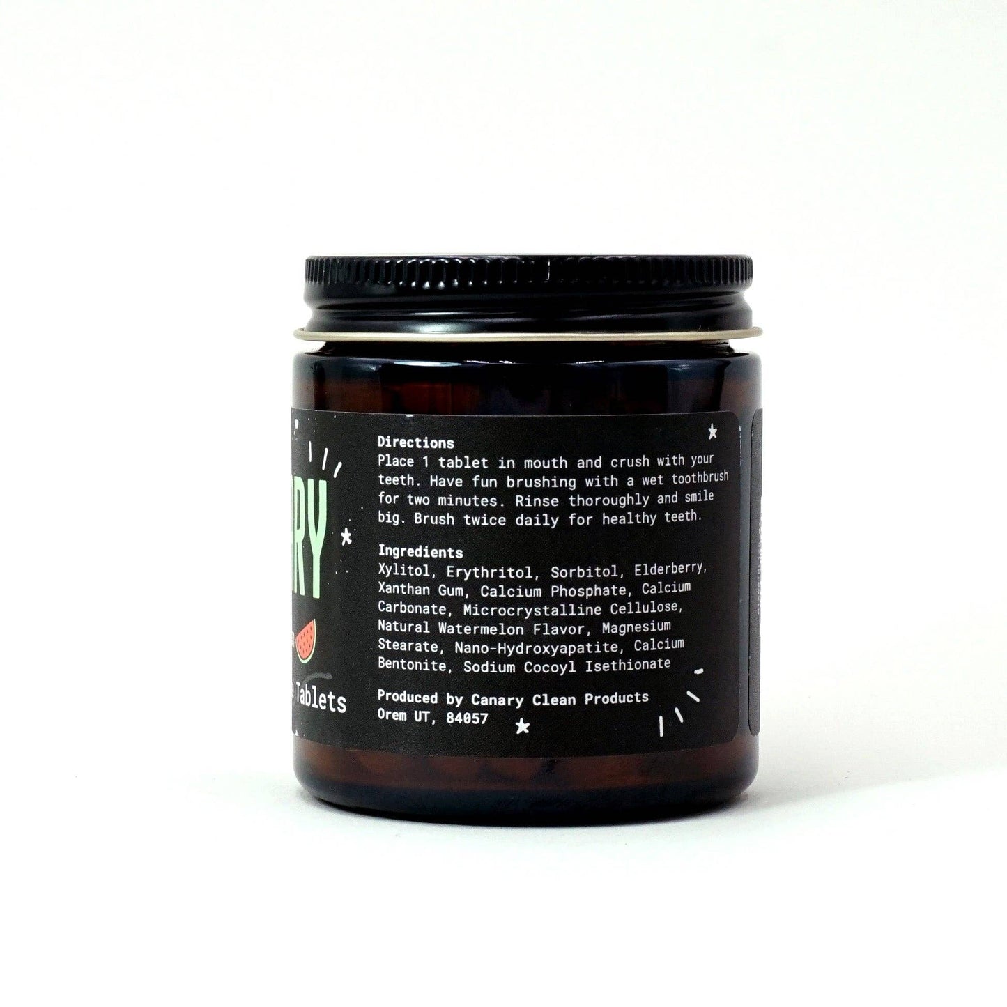 Watermelon Toothpaste Tablets: 2 month supply jar - 126 tablets