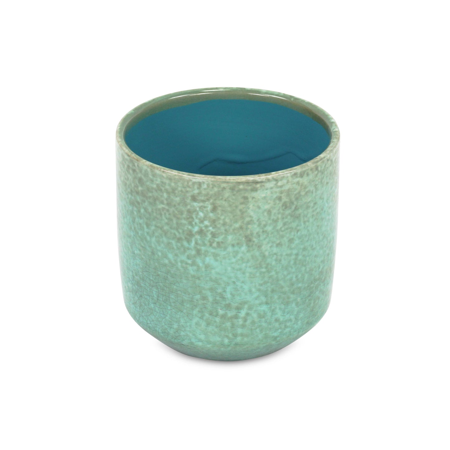 Lavina Mosaic Pattern Green Ceramic Pot: Large