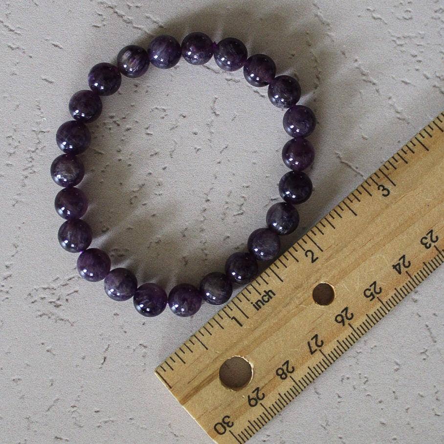 Amethyst Bracelet 4mm/6mm/8mm - Crystals & Stones: 4mm
