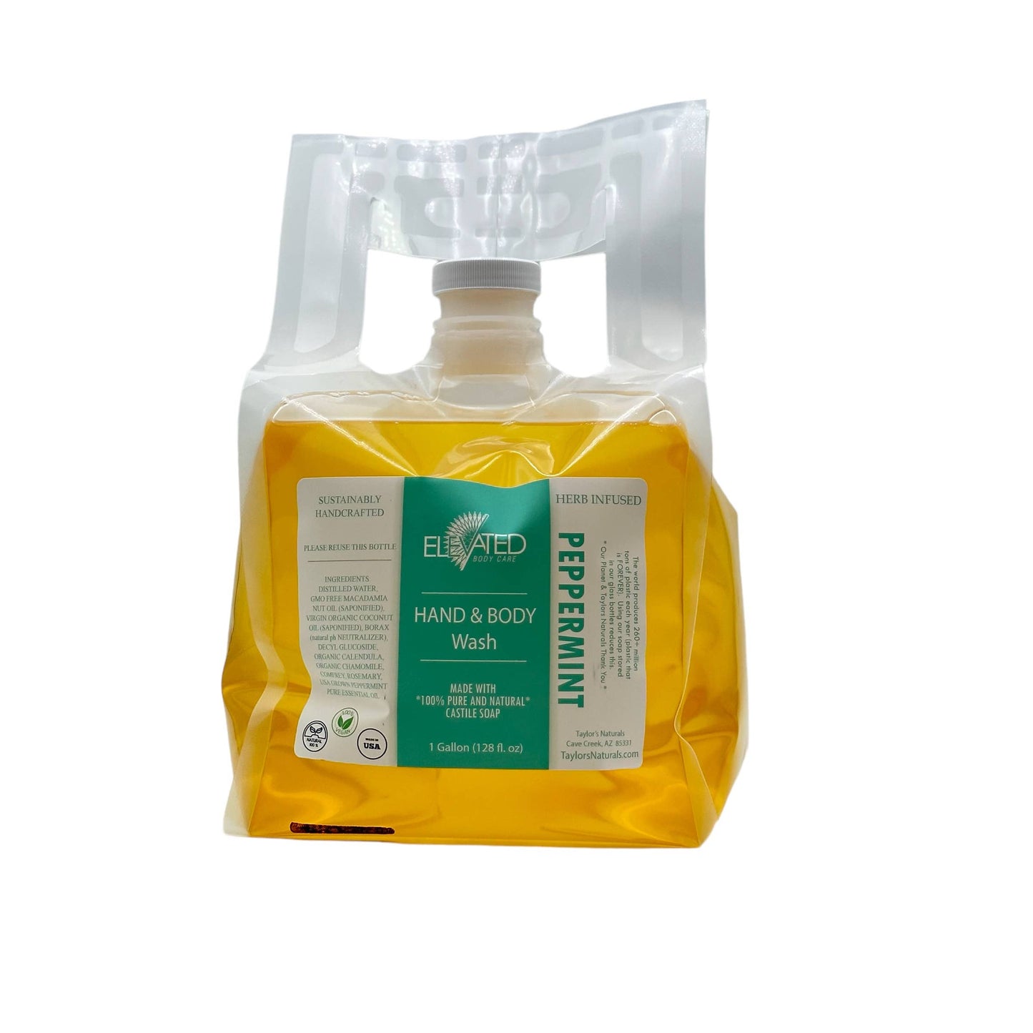 ELEVATED - Herbal Hand & Body Wash w/ Natural Castile Soap: Citrus-Sage bulk refill