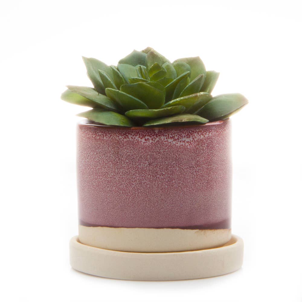 Minute Ceramic Plant Pots Indoor: Green Layers / 5"