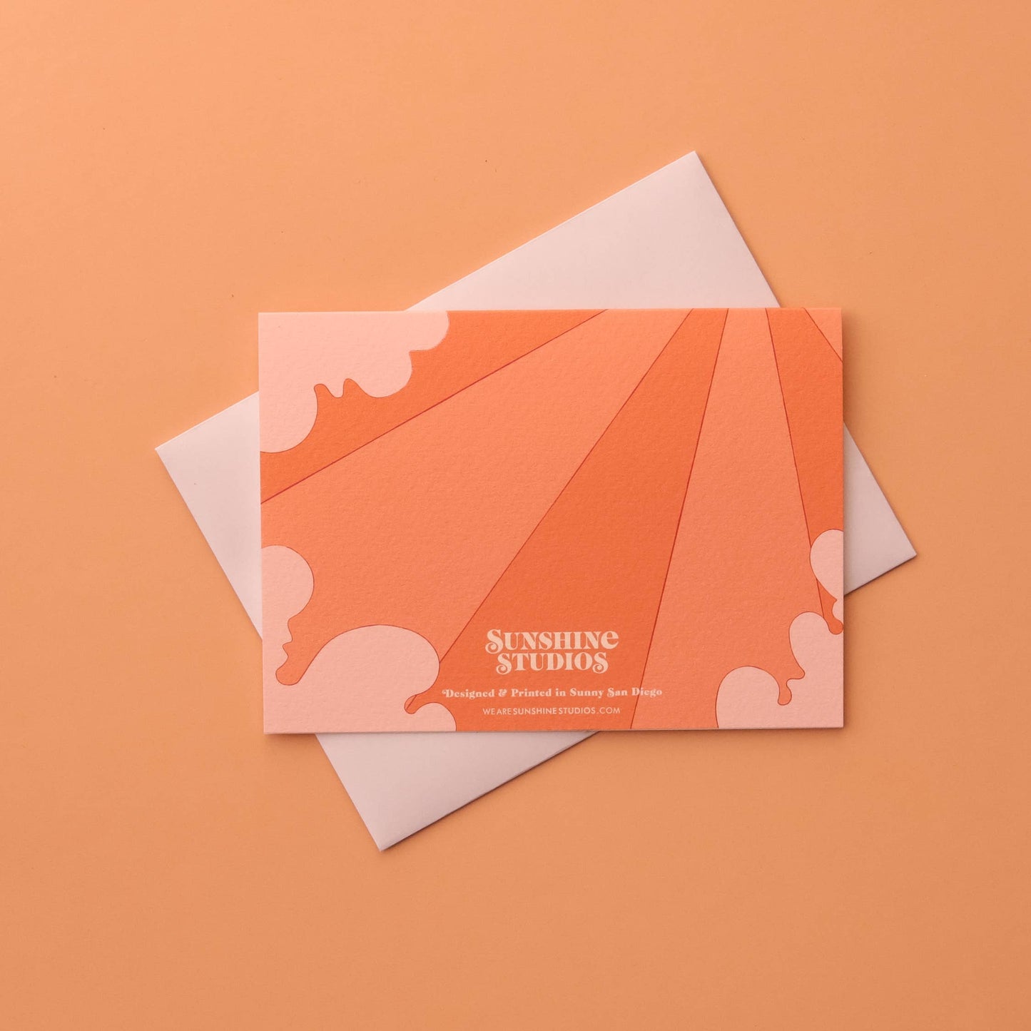 Love You Mom Card - Peach Rainbow