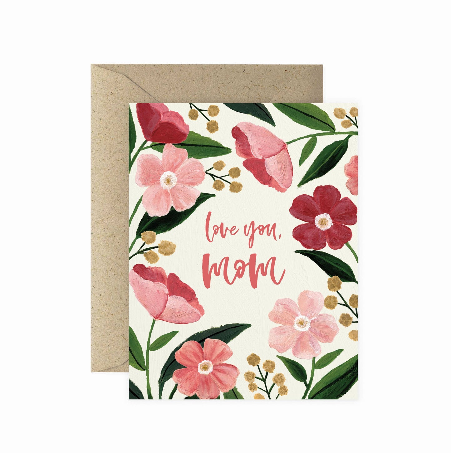 Love You Mom Poppy Greeting Card | Mother's Day