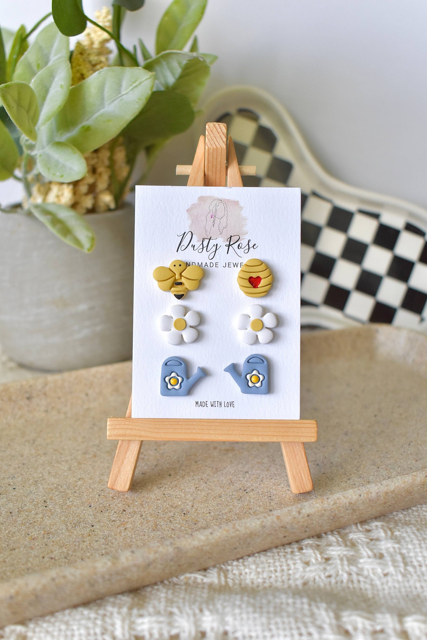 Garden Stud Pack- Clay Earrings