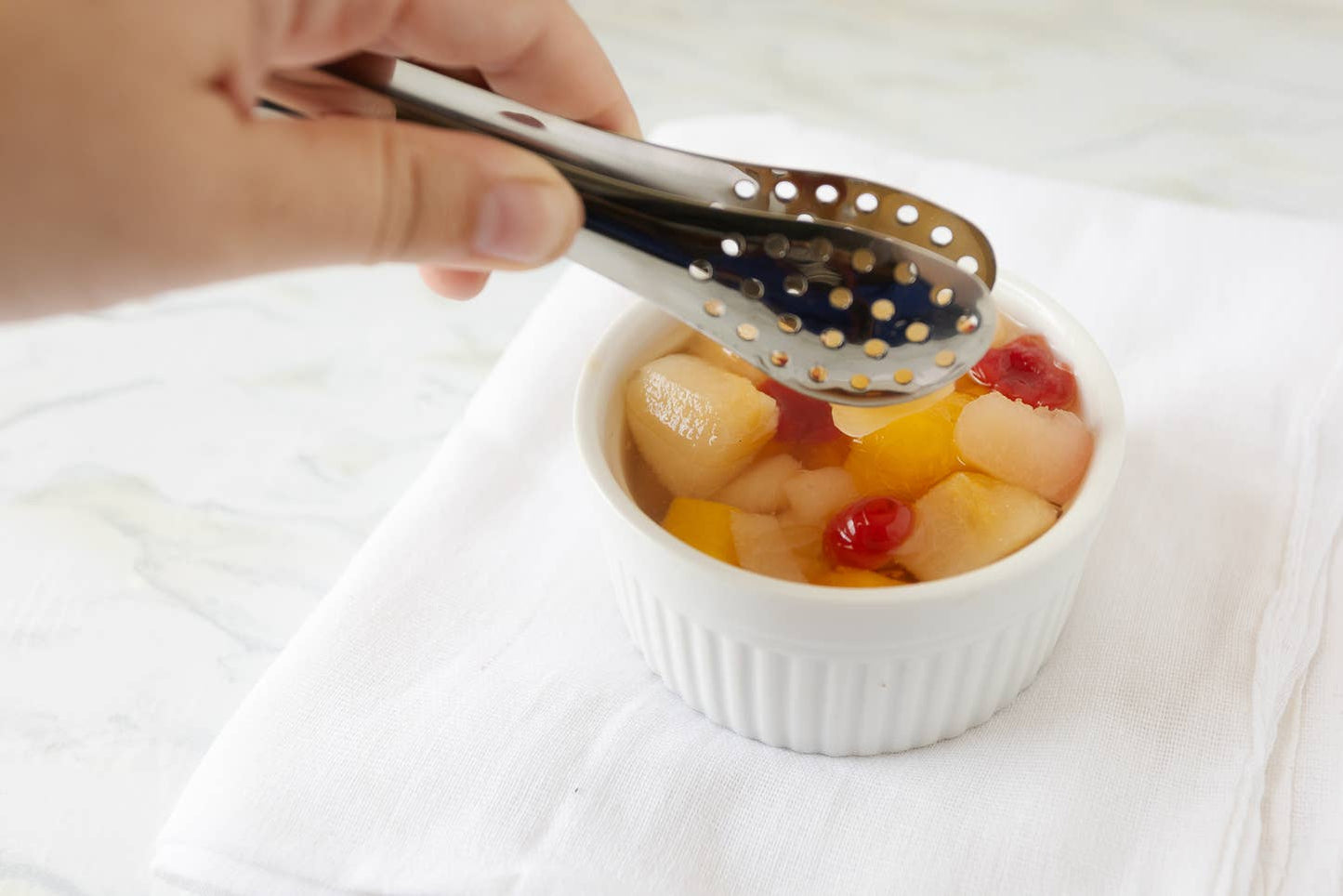 Fox Run Stainless Steel Mini Straining Tongs, 5"