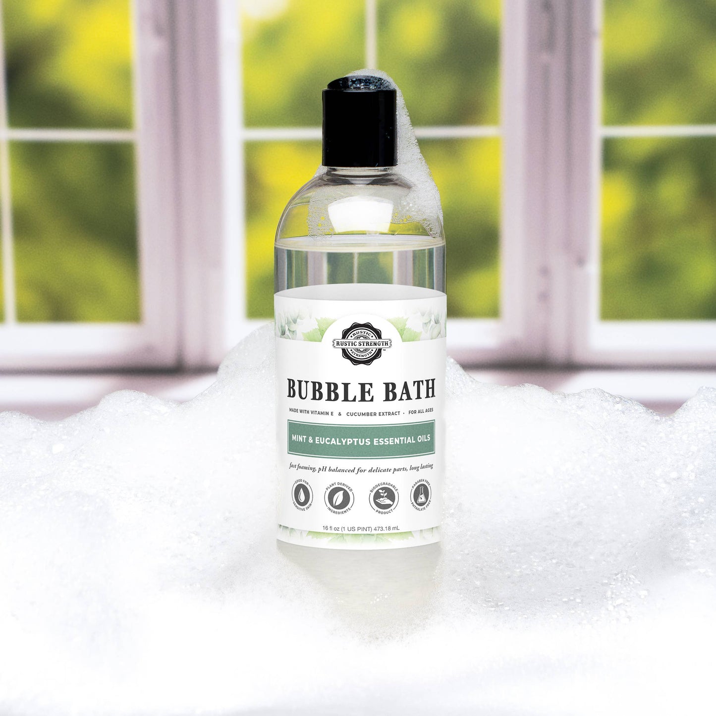 Sulfate-Free Bubble Bath for Sensitive Skin | Light Scent: Eucalyptus Mint / Bulk Refill