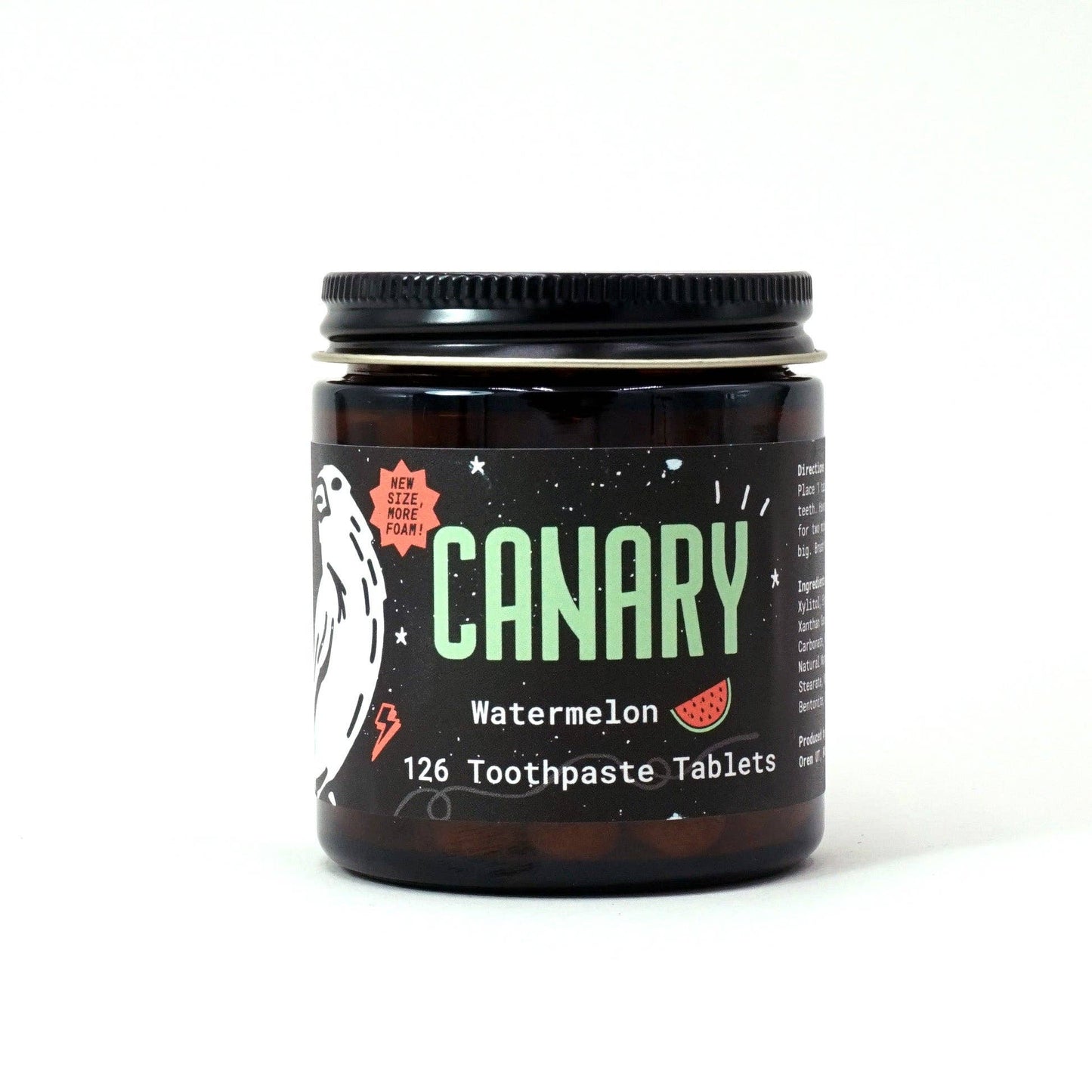 Watermelon Toothpaste Tablets: 2 month supply jar - 126 tablets
