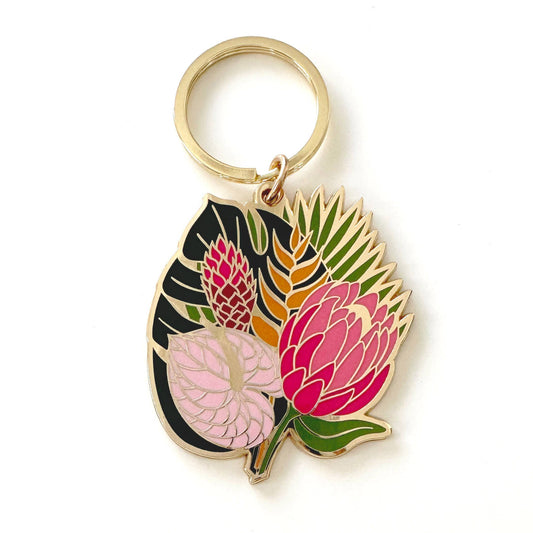 Celeste Tropical Bouquet Flower Keychain | Gift for Mom
