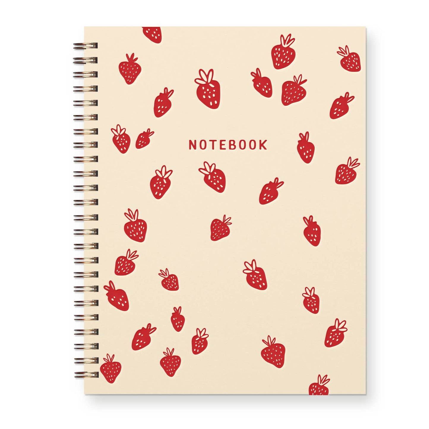 Strawberry Pattern Journal : Lined Notebook : Sunset Pink Cover | Heirloom Ink