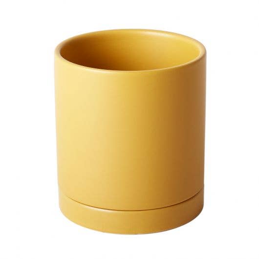 Romey Pot and Saucer: 4.75" Pot / White