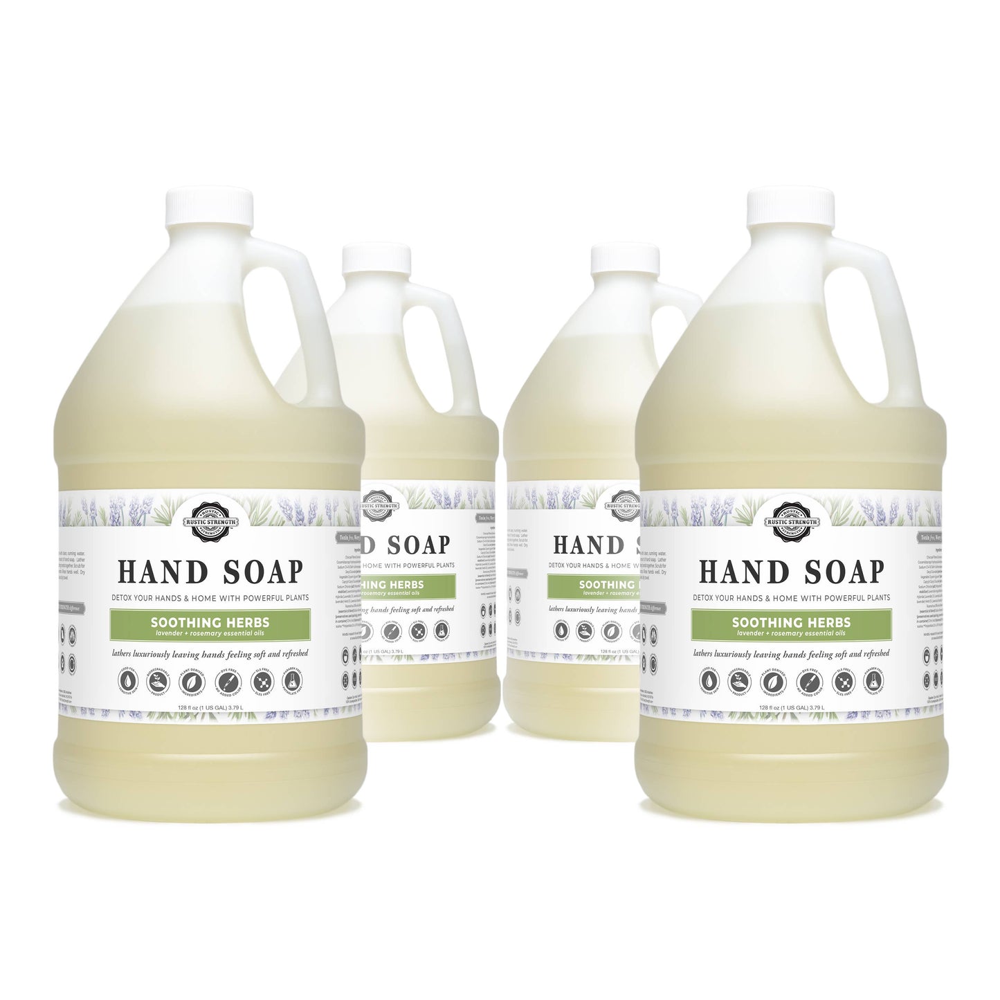 Plant-Based Hand Soap Non-Drying Hypoallergenic Sensitive refill bulk: Citrus Bliss (lemon/orange) / Gallon Glass Jug