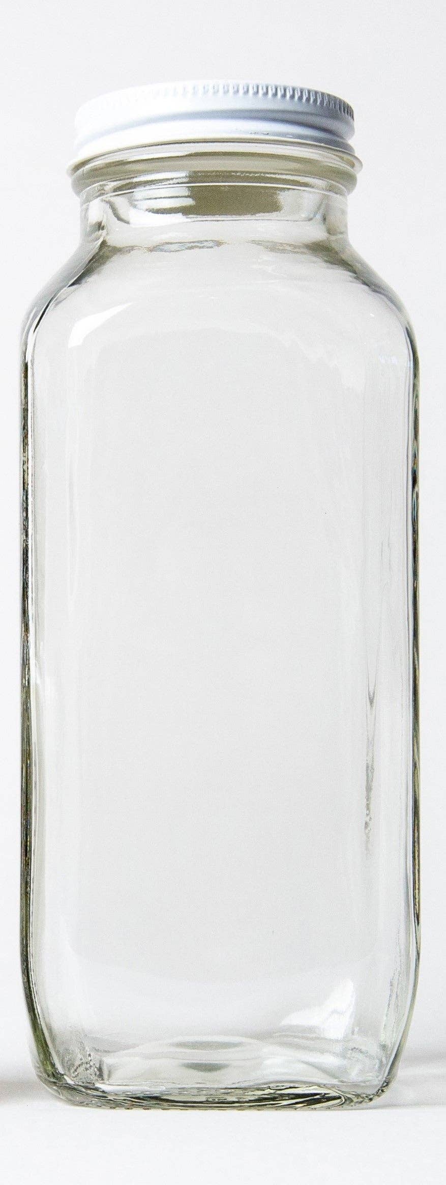 Bulk Empty Mouthwash Concentrate Containers: Bulk Empty 16oz Mixing Bottle + White cap with Canary Logo