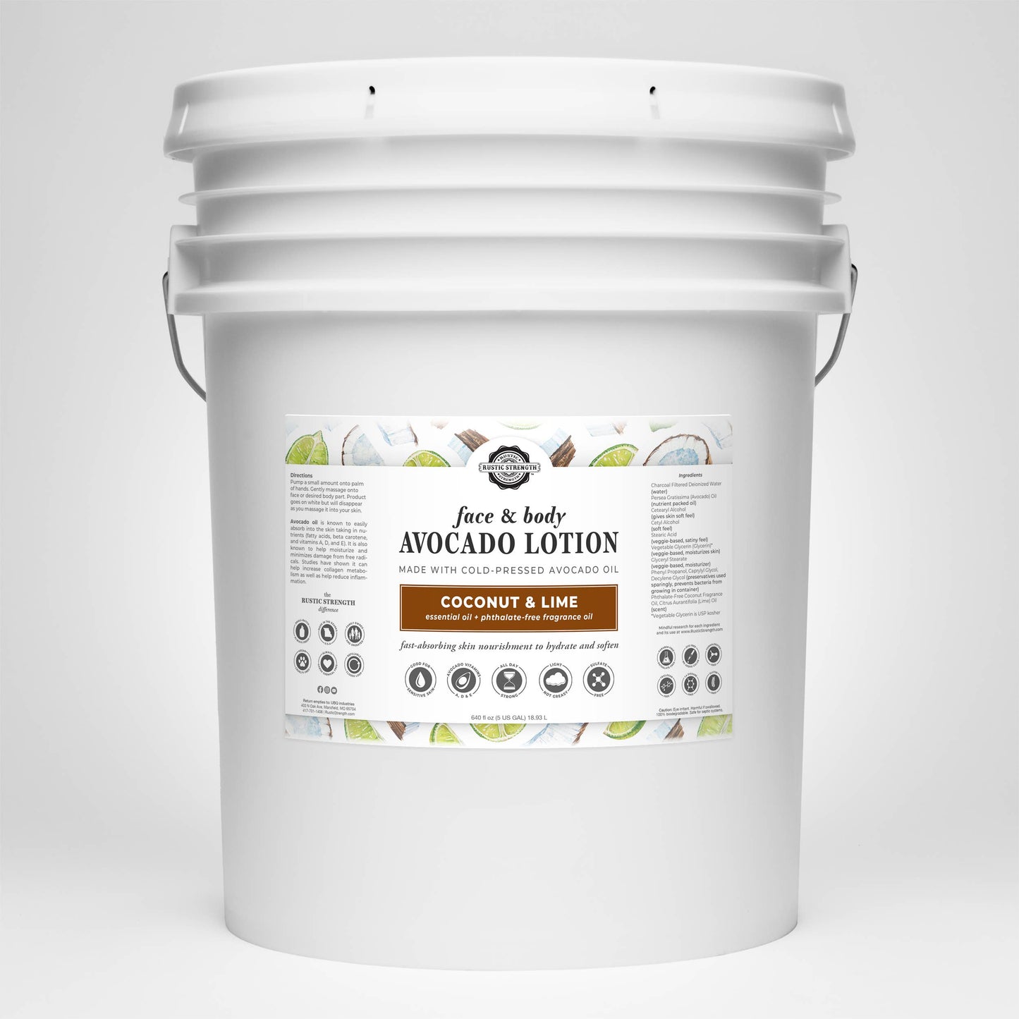 Avocado Lotion for Face and Body- Mild Formula, Paraben-Free: Rosemary Mint / refill bulk